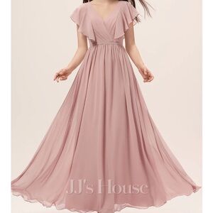 JJ's House Klytia Dusty Rose A-line Chiffon Dress #233675